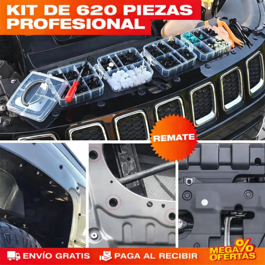 KIT PROFESIONAL DE PINES Y HERRAMIENTAS AUTOMOTRICES paga 400 PCS llevate 620 PCS