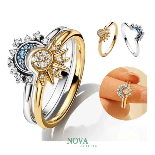 Anillos Sol y Luna Eclipse