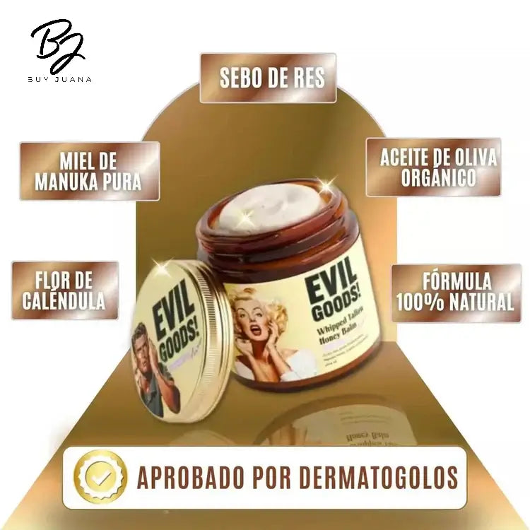 Evil Goods – Crema de Sebo & Miel: Nutrición Profunda para una Piel Suave y Revitalizada