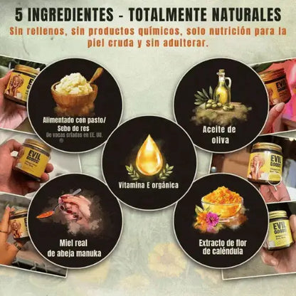 Evil Goods – Crema de Sebo & Miel: Nutrición Profunda para una Piel Suave y Revitalizada